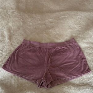 Juicy Couture Velvet Lounge Shorts in Mauve